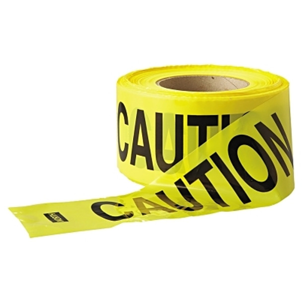 Economy Barrier Tape, 3 in x 1,000 ft, Yellow, Caution (1 EA)