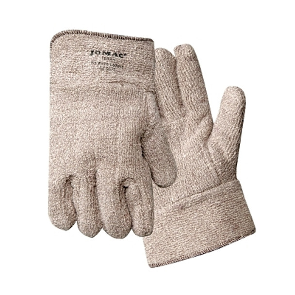 Jomac Brown and White Safety Cuff Gloves, Terry Cloth, X-Large, Unlined (1 PR / PR)