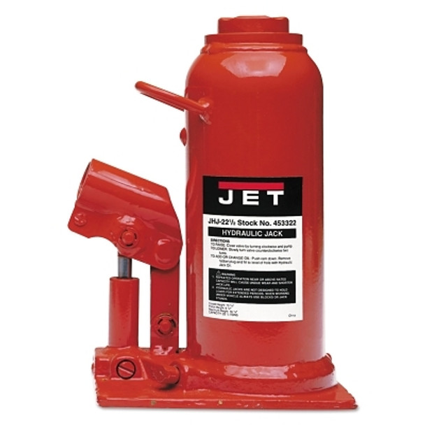 Jet JHJ Series Hvy-Duty Industrl Bottle Jack, 5-1/2 W x 7-1/8 L Base, 10-5/8 to 16-7/8 H, 22-1/2 tons (1 EA / EA)
