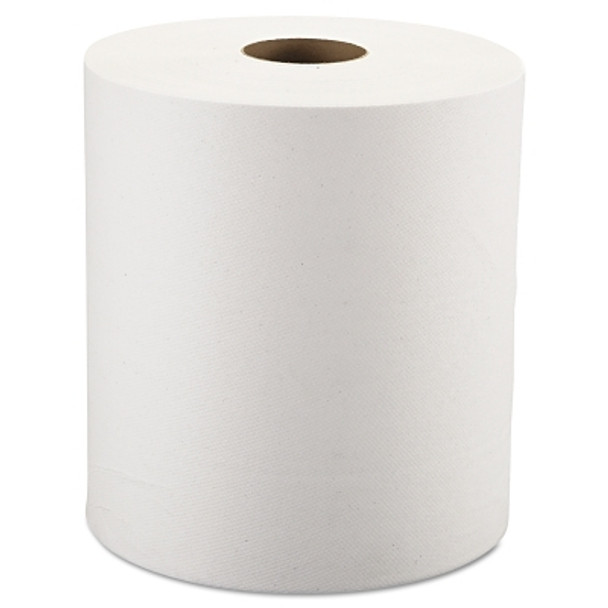 Windsoft Nonperforated Roll Towels, 1-Ply, White, 8" x 800ft (6 EA / CT)