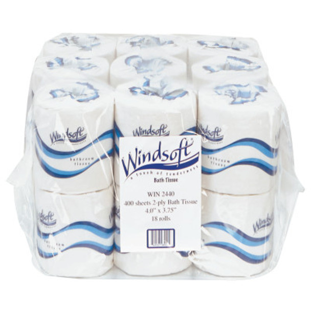 Embossed Bath Tissue, 2-Ply, 400 Sheets/Roll (18 RL / CT)