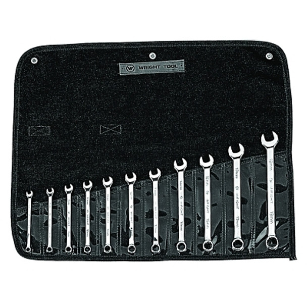Wright Tool 11 Pc Combination Wrench Sets, 12 Points, Metric, Full Polish (1 SET / SET)