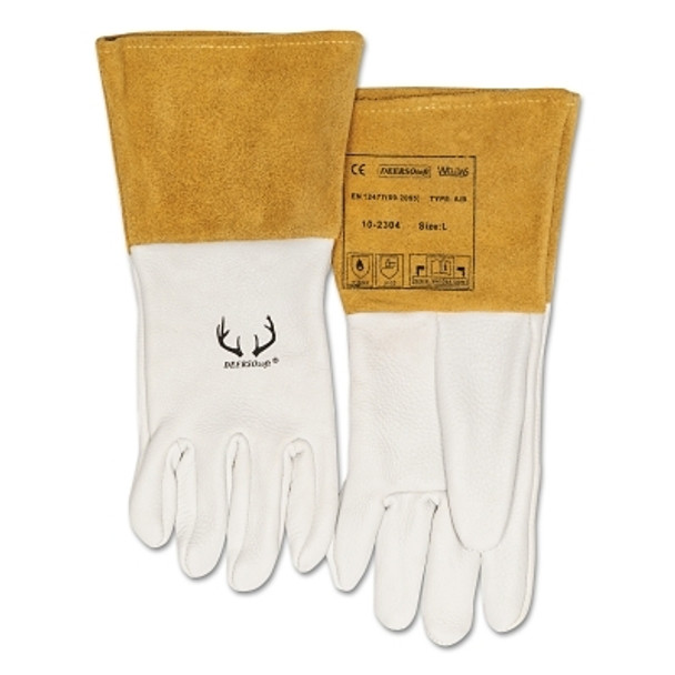 DEERSOsoft Grain Deerskin Welding Gloves, Medium, Pearl (1 PR / PR)