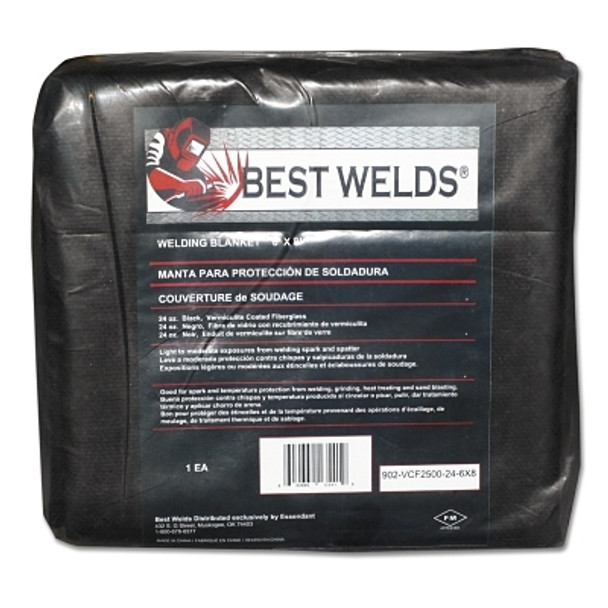 Best Welds Welding Blanket, 6 ft X 6 ft, Fiberglass, Black, 24 oz (1 EA / EA)