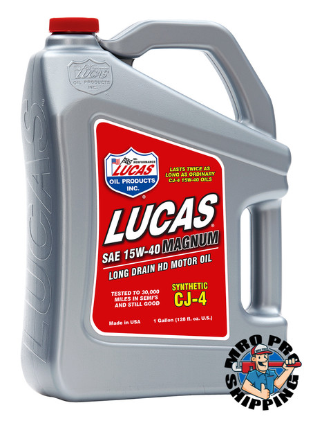 Lucas Oil Synthetic SAE 15W-40 Magnum "CJ-4" Motor Oil, 1 Gallon (4 GAL / CS)