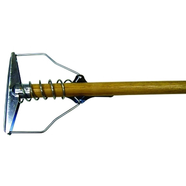 Anchor Brand Wet Mop Handle, Wood, 54 in L, Spring and Lever Type (6 EA / BDL)