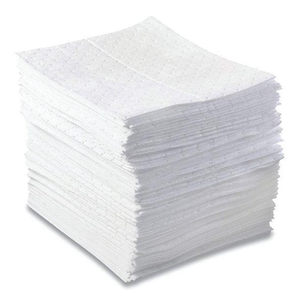 Oil-Only Sorbent Pad, Heavy-Weight, Absorbs 20.5 gal, 15 in x 17 in (1 BA / BA)