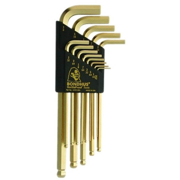 GoldGuard Balldriver L-Wrench Sets, 13 per holder, Hex Ball Tip, Inch (1 ST / ST)