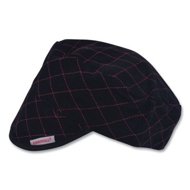 Comeaux Caps Style 3000 Black Quilted Shop Cap, One Size Fits Most (1 EA / EA)