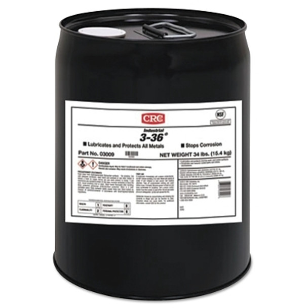 CRC 3-36 Multi-Purpose Lubricant and Corrosion Inhibitor, 5 gal Pail (5 GA / PA)