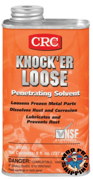 CRC Knock'er Loose Penetrating Solvents, 8 oz Can w/Spout (24 CA/SET)