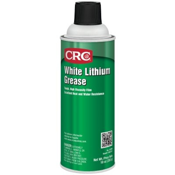 CRC White Lithium Grease, 16 oz Aerosol Can, 10 wt oz, NLGI Grade 2 (12 CAN / CS)