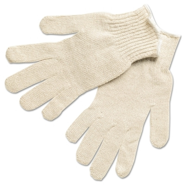 Knit Gloves, Small, Knit-Wrist, Natural (12 PR / DZ)