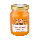 Vintner’s Favorites Apricot Reisling and Vanilla Jam - A 5 oz glass jar filled with golden apricot jam, glowing with rich, sun-ripened fruit. The label is refined and artisanal, complementing the jam’s upscale look. Its silky texture and warm amber tone make it visually as delightful as it is flavorful—perfect for gift baskets or cheese boards. Vintner’s Favorites Apricot Reisling and Vanilla Jam - A 5 oz glass jar filled with golden apricot jam, glowing with rich, sun-ripened fruit. The label is refined and artisanal, complementing the jam’s upscale look. Its silky texture and warm amber tone make it visually as delightful as it is flavorful—perfect for gift baskets or cheese boards.