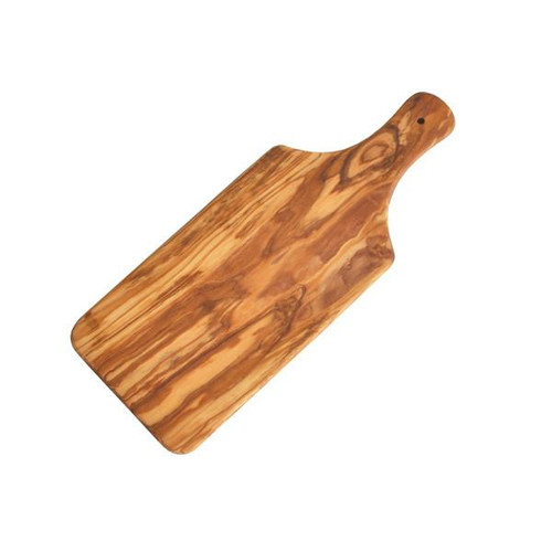 Olive Wood Serving Board with Handle – 13″ x 5″ Sustainable Handcrafted Board - A smooth, rectangular olive wood board with gently rounded edges and a carved handle, displaying warm swirls of natural wood grain. Its compact size and earthy aesthetic make it ideal for both kitchen prep and stylish food presentation. Olive Wood Serving Board with Handle – 13″ x 5″ Sustainable Handcrafted Board - A smooth, rectangular olive wood board with gently rounded edges and a carved handle, displaying warm swirls of natural wood grain. Its compact size and earthy aesthetic make it ideal for both kitchen prep and stylish food presentation.