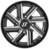 CHOPPER WHEEL 14X7 4/156 4+3 (+5MM) BLK/MACHINED  570-1282