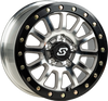 SANO BDLK WHEEL 15X7 5/4.5 6+1 (+50MM) BLK/AS CAST  570-2046