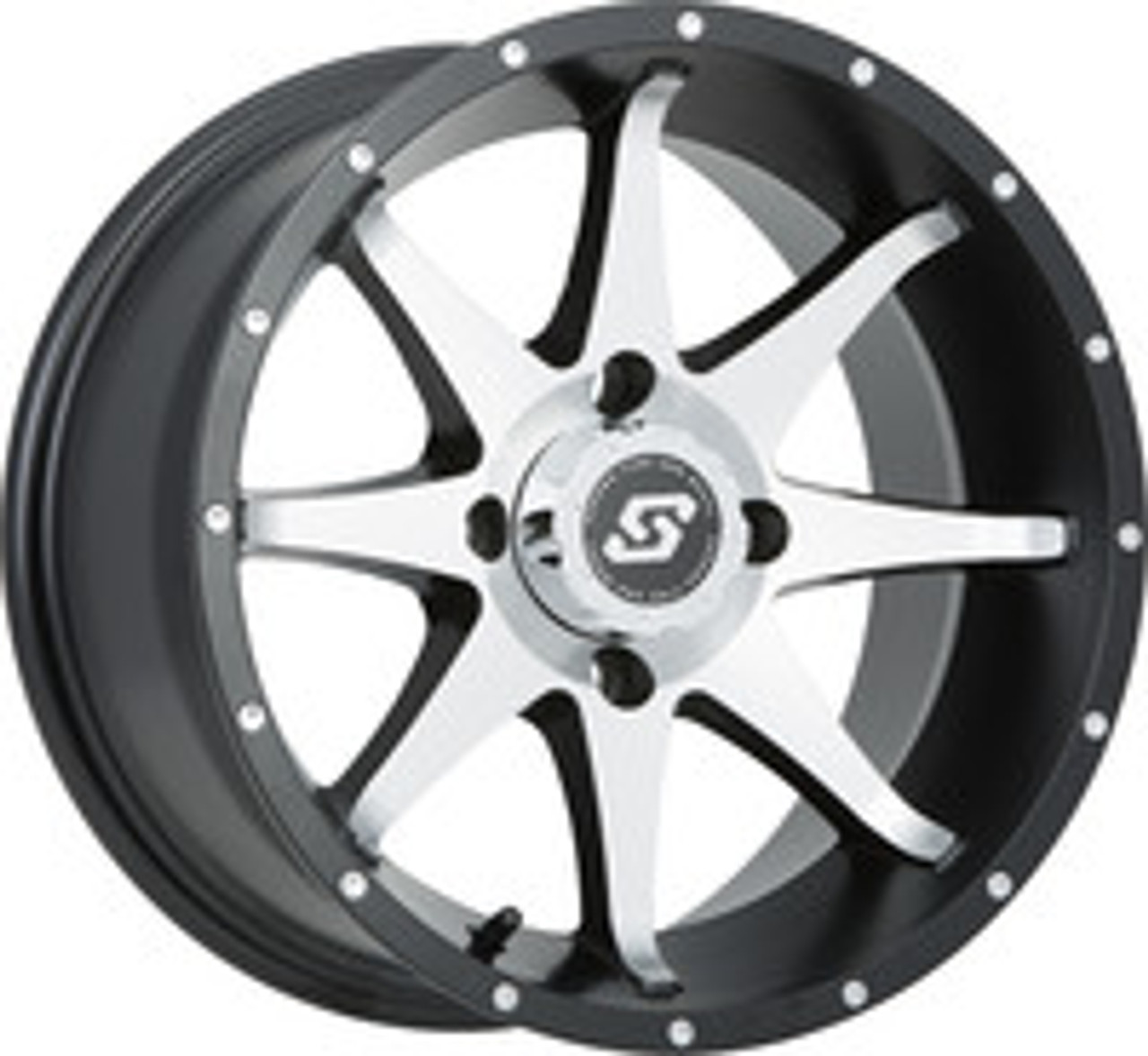 STORM WHEEL 14X7 4/110 5+2 (+10MM) BLK/MACHINED  570-1167