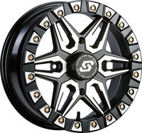 SPLIT 6 BDLK WHEEL 15X6 4/156 5+1 (+38MM) BLK/MACHINED  570-1351