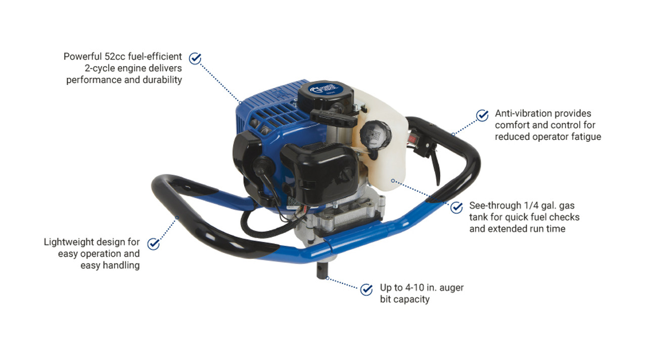 Powerhorse 1-Person Earth Auger | 52CC | Two-Stroke
