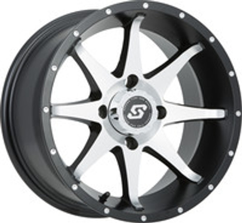 STORM WHEEL 14X7 4/156 4+3 (+5MM) BLK/MACHINED  570-1170