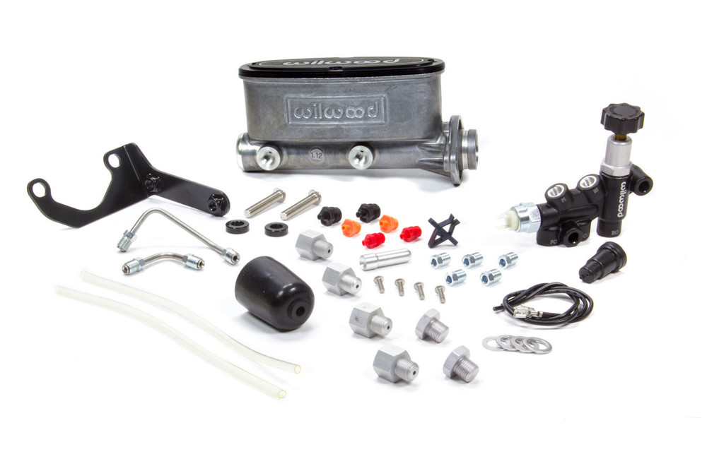 Wilwood Alum Tandem M/C Kit w/ Brkt & Prop Valve 1.12in WIL261-13270