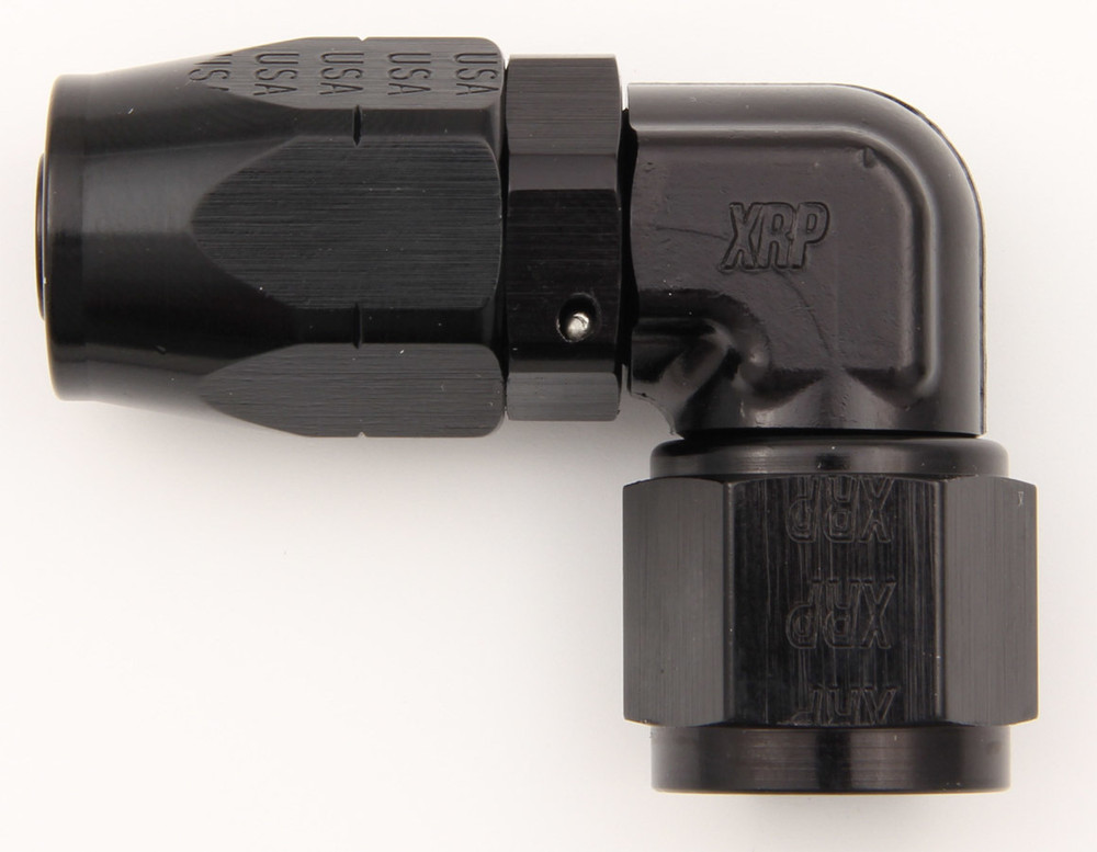 Xrp-xtreme Racing Prod. #12 90 Deg Dbl Swivel Forged Hose End Black XRP209112BB