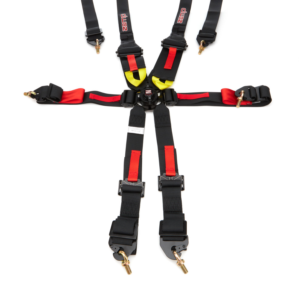 Zamp Harness 6pt Black Cam L 3in/2in Shoulder FIA ZAMHARN03F003