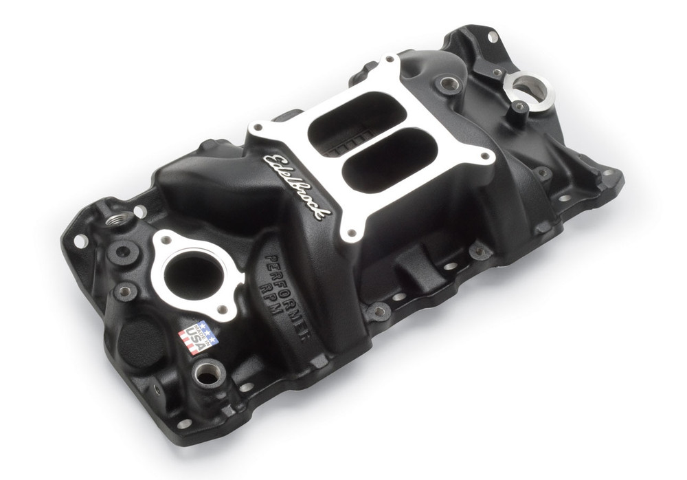 Edelbrock Sbc Performer Rpm Manifold - Black 71013