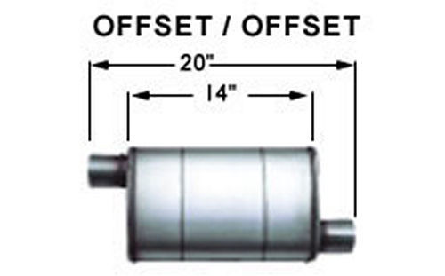 Magnaflow Perf Exhaust Stainless Muffler 3In Offset In / Out 13239