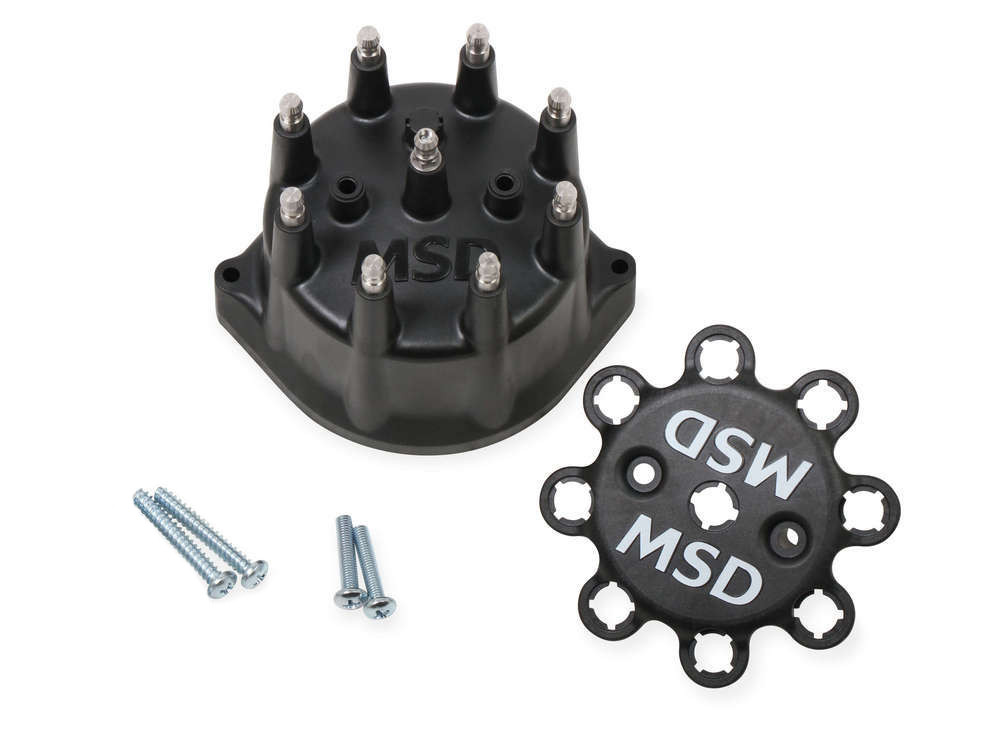 Msd Ignition Distributor Cap Marine For Bbf #83507 Black 84318