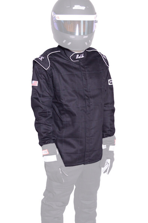 Rjs Safety Jacket Black 4X-Large Sfi-3-2A/5 Fr Cotton 200430109