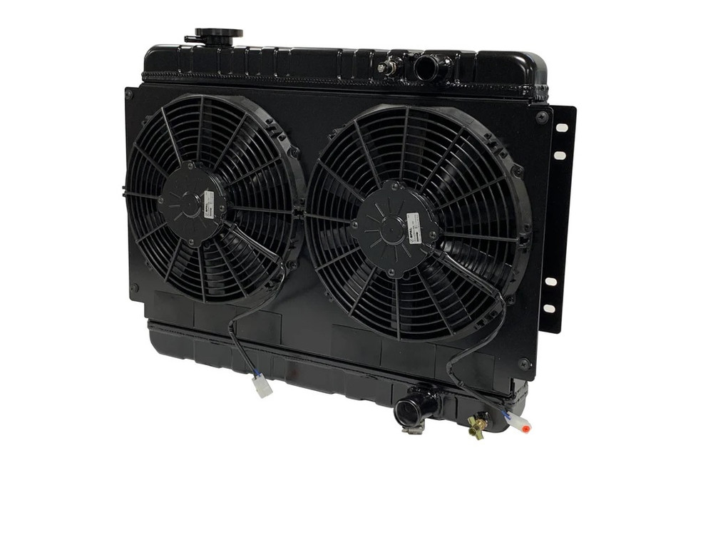 Dewitts Radiator Radiator w/Fans Chevelle 68-72 LS Man Trans Blk (DEW32-6239003M)