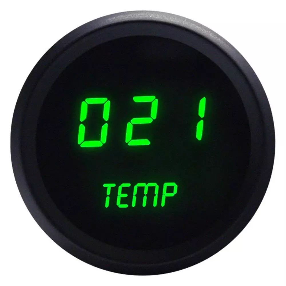 Intellitronix 2-1/16 LED Digital Water Temp Gauge 18-255 Degr (ITLM9113G)