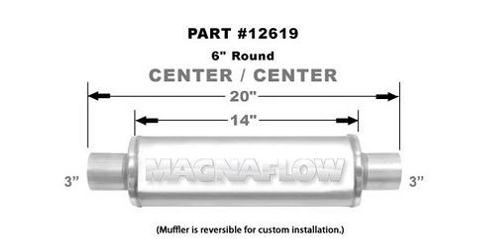 Magnaflow Perf Exhaust Stainless Steel Muffler (MAG12619)