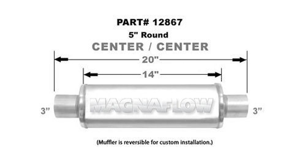 Magnaflow Perf Exhaust Stainless Steel Muffler (MAG12867)