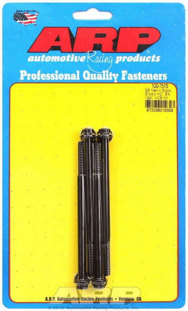 Arp Valve Cover Bolt Kit - 1/4-20 12Pt. (4) 100-7515 Arp Valve Cover Bolt Kit - 1/4-20 12Pt. (4) 100-7515