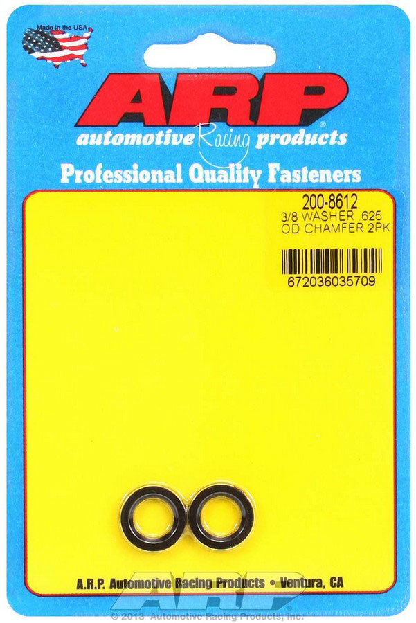 Arp 3/8 Id .625 Od Chamfered Washers 2Pk Black 200-8612