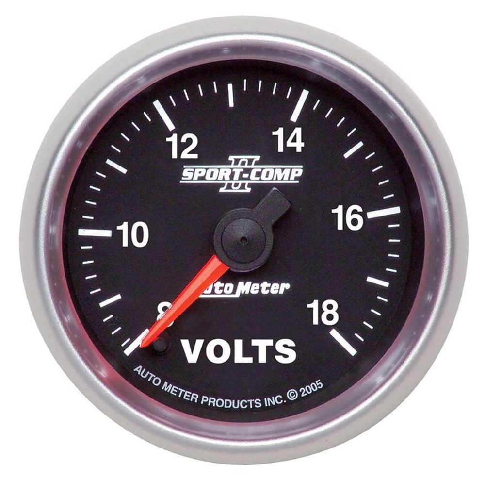 Autometer 2-1/16 S/C Ii Voltmeter - 8-18 3691 Autometer 2-1/16 S/C Ii Voltmeter - 8-18 3691