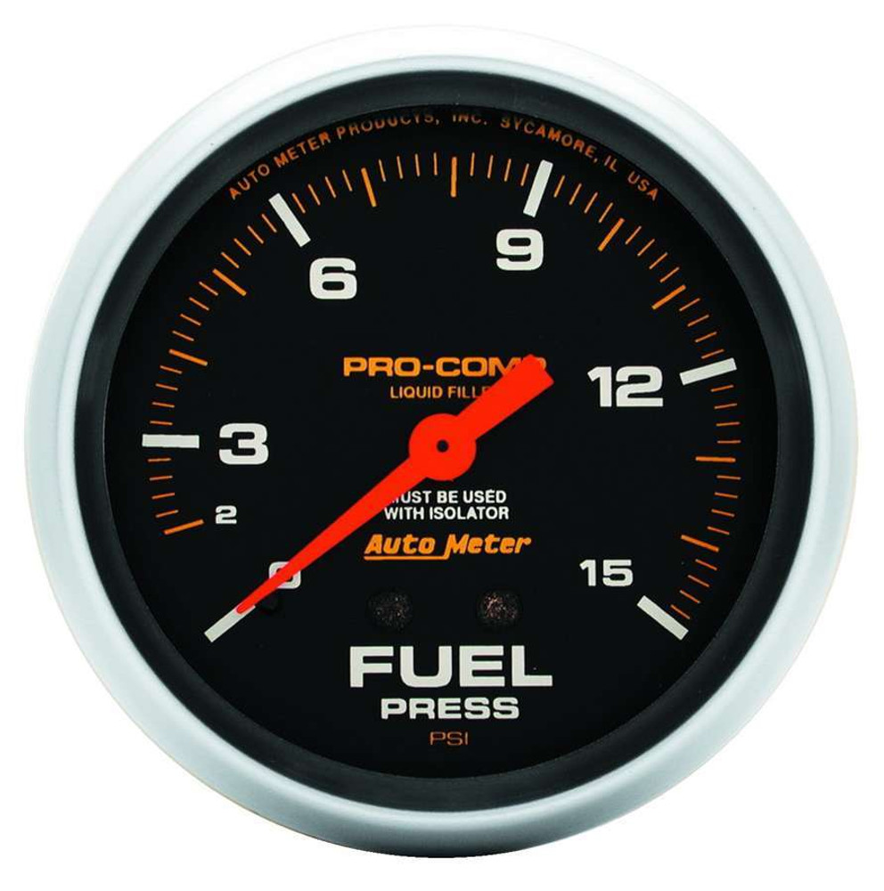 Autometer 15 Psi Fuel Press. Gauge  5413 Autometer 15 Psi Fuel Press. Gauge  5413