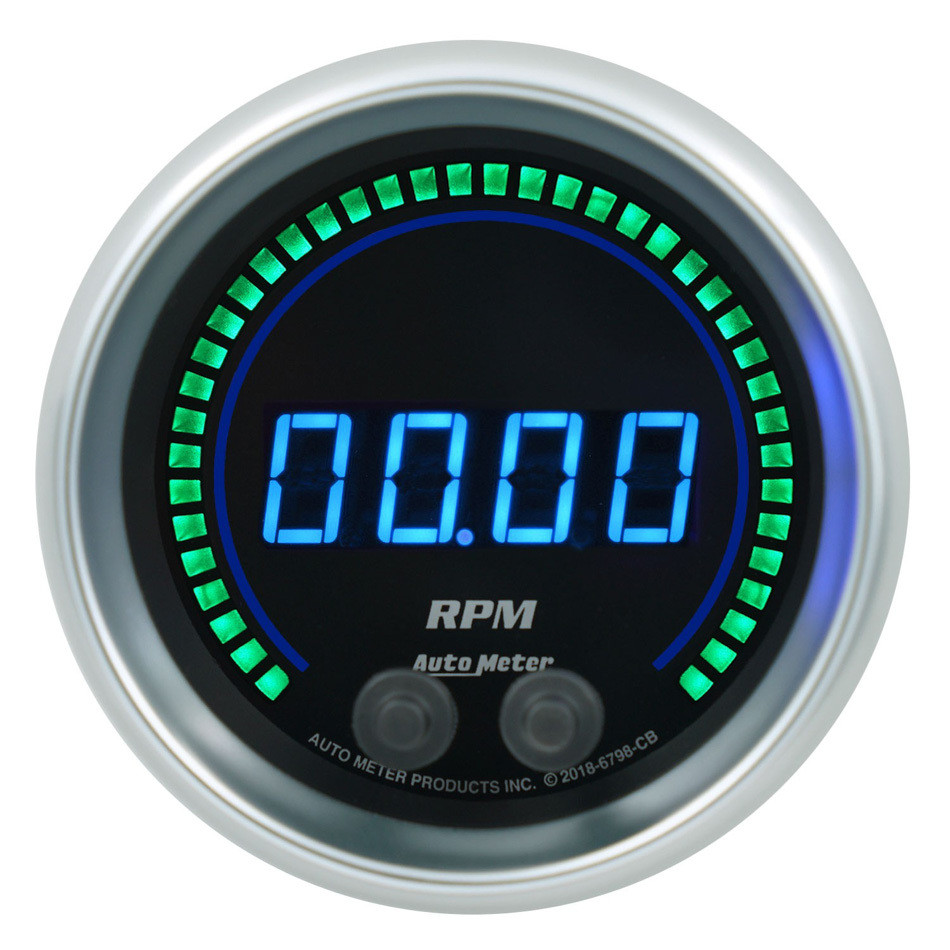 Autometer 3-3/8 16K Rpm Tachometer Elite Digital Cb Series 6798-Cb