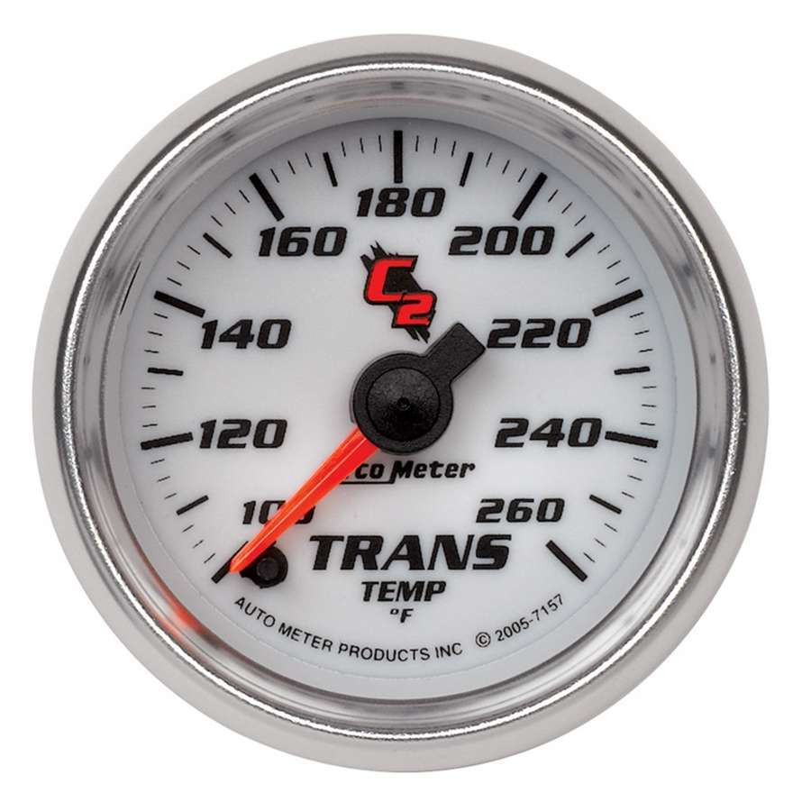 Autometer 2-1/16In C2/S Trans Temp. Gauge 100-260 7157