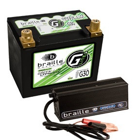 Braille Auto Battery Lithium 12 Volt Battery Green Lite W/Charger G30C