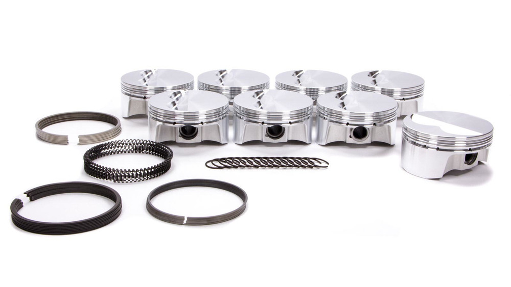 Bullet Pistons Sbc F/T Piston Set W/Rings 4.125 Bore Bc1100-Std-8