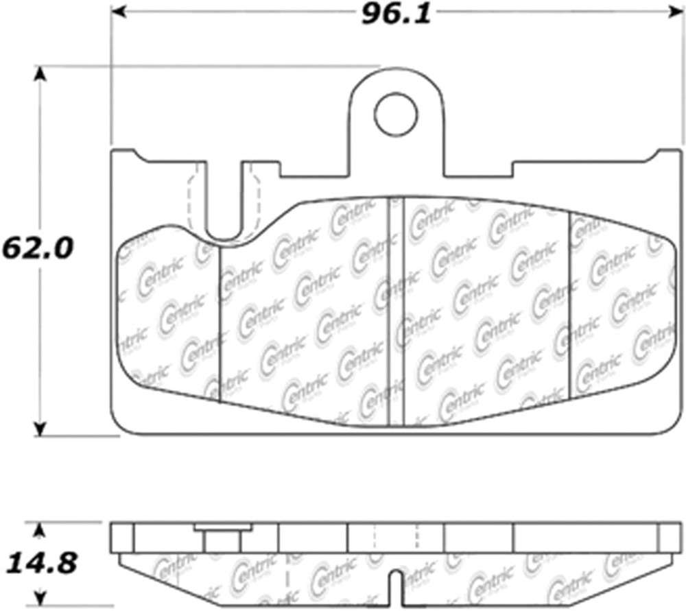 Centric Brake Parts C-Tek Ceramic Brake Pads With Shims 103.0871