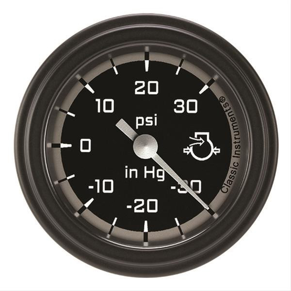 Classic Instruments Autocross Grey Boost/Vac 2-1/8 Full Sweep Ax141Gblf
