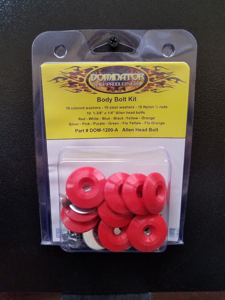 Dominator Race Products Body Bolt Kit Red Allen Head 1200-A-Rd