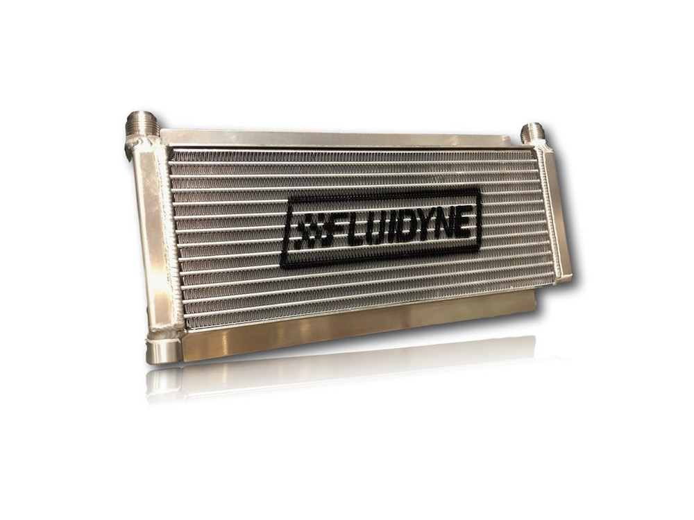 Fluidyne Performance Oil Cooler Dirt Late Model 12AN 17.5in x 6in DUNDB-30404-DRT