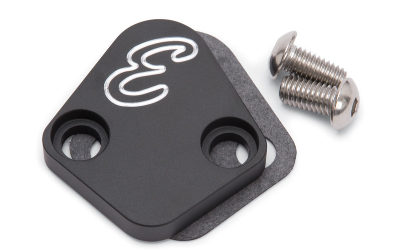 Edelbrock BBC Fuel Pump Block-Off Plate Billet Aluminum EDE4021