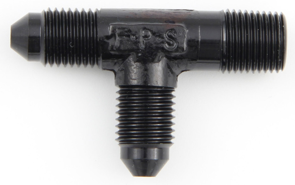 Fragola #3 x 1/8 MPT Tee Fitting Black FRG482603-BL